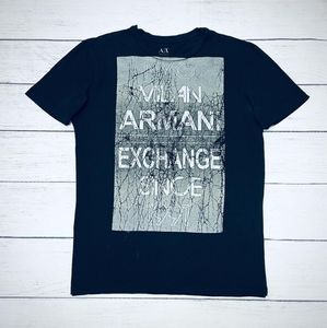 Armani Exchange Black/Silver Design T-shirt M